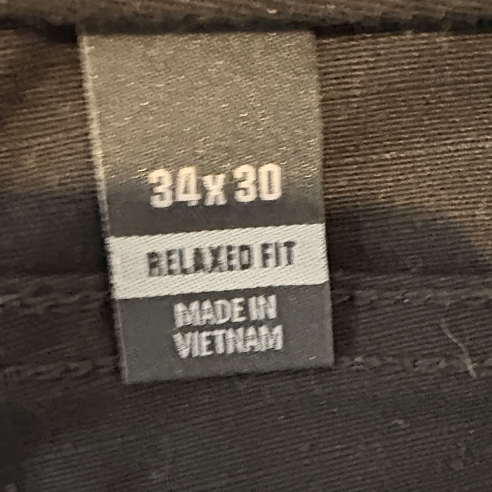 Carhartt  Steel Black Men's Cargo Work Pants with Reinforced Knees - Picture 3 of 5